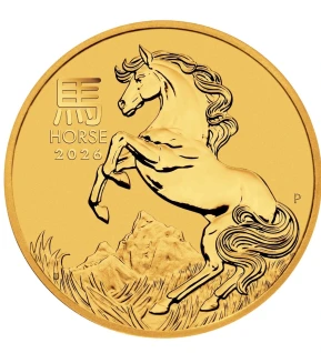 Gold 1/10 Oz Australian Lunar  2026 Year of Horse Perth Mint Bullion coin DS