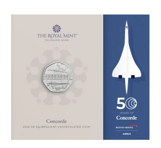 2026 CONCORD 50 years BU 50p UK COIN