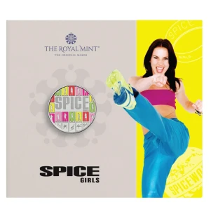 SPICE GIRLS COLOUR 5 pound coin FULL SET 6 COIN SET