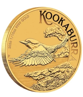 2026 Australia Gold Kookaburra 1/10 oz $15 PERTH MINT BULLION COIN
