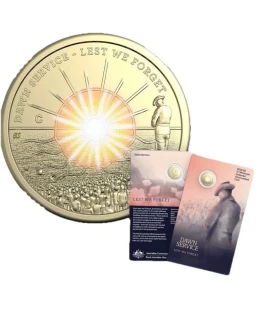 2026 $2 Coloured  C Mintmark Card  Dawn Service Anzac
