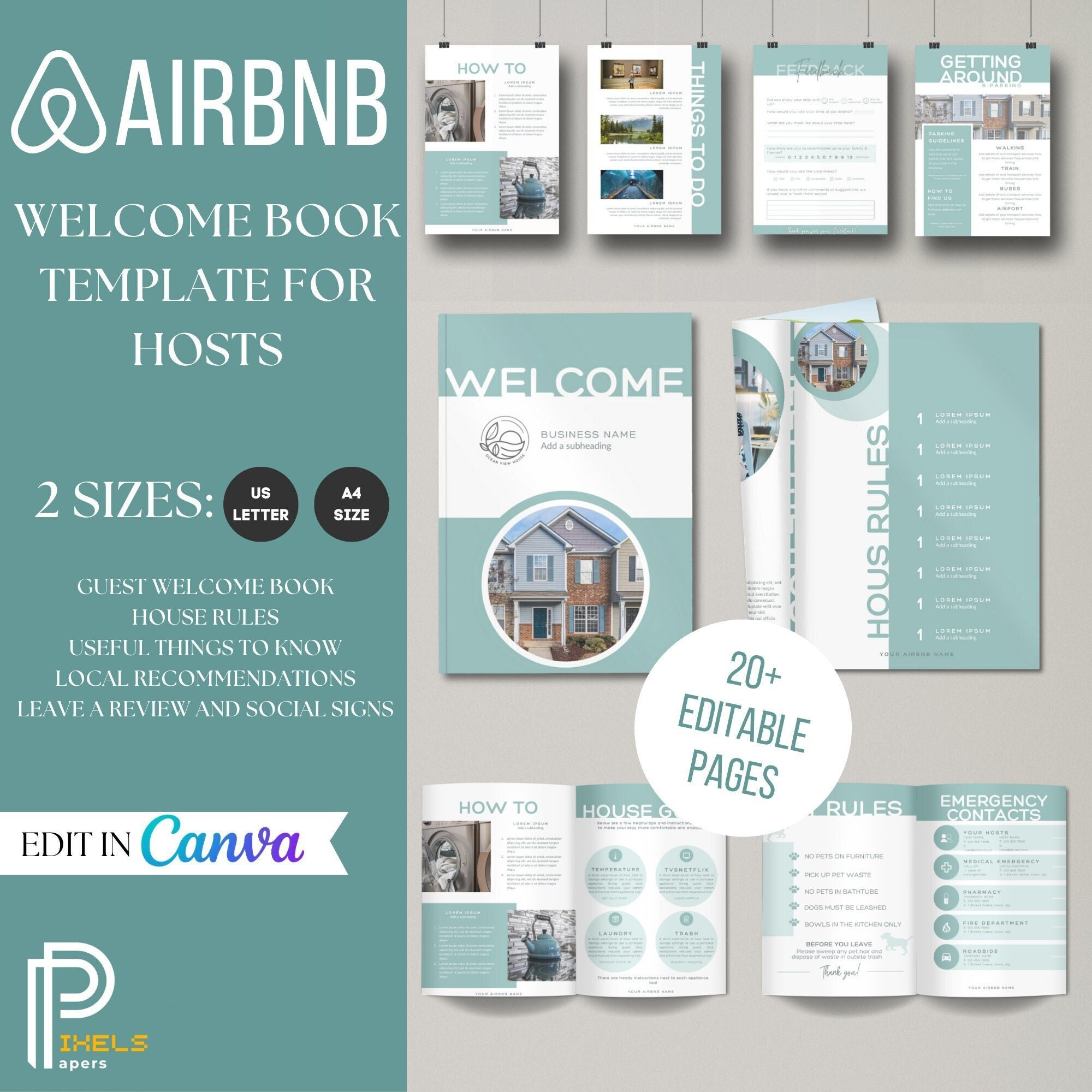 Airbnb Welcome Book Template: 20+ Editable Pages