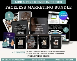 Faceless Marketing Bundle with PLR & MRR