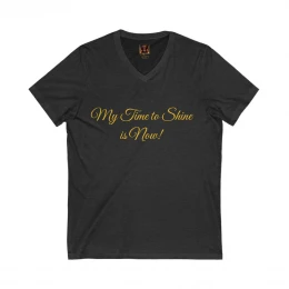 Time to Shine Sleeve V-Neck Tee