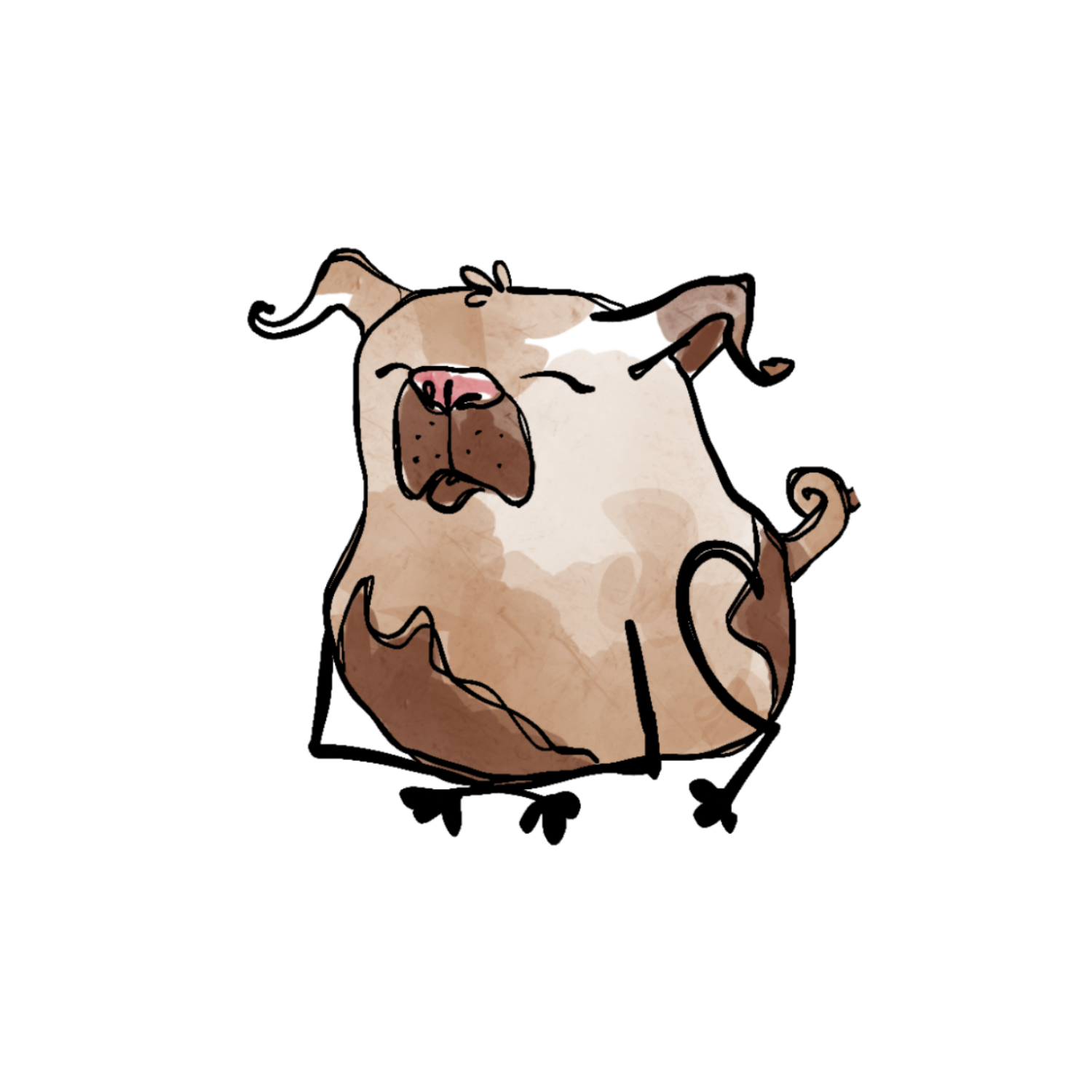Stoic Pug Sticker