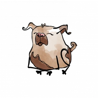Stoic Pug Sticker