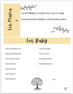 Baby Shower Fill-in-the-Blank Pages