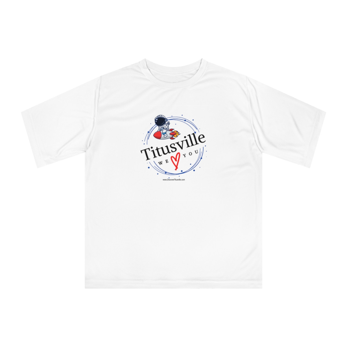 We ♥️ Titusville Unisex Performance T-Shirt