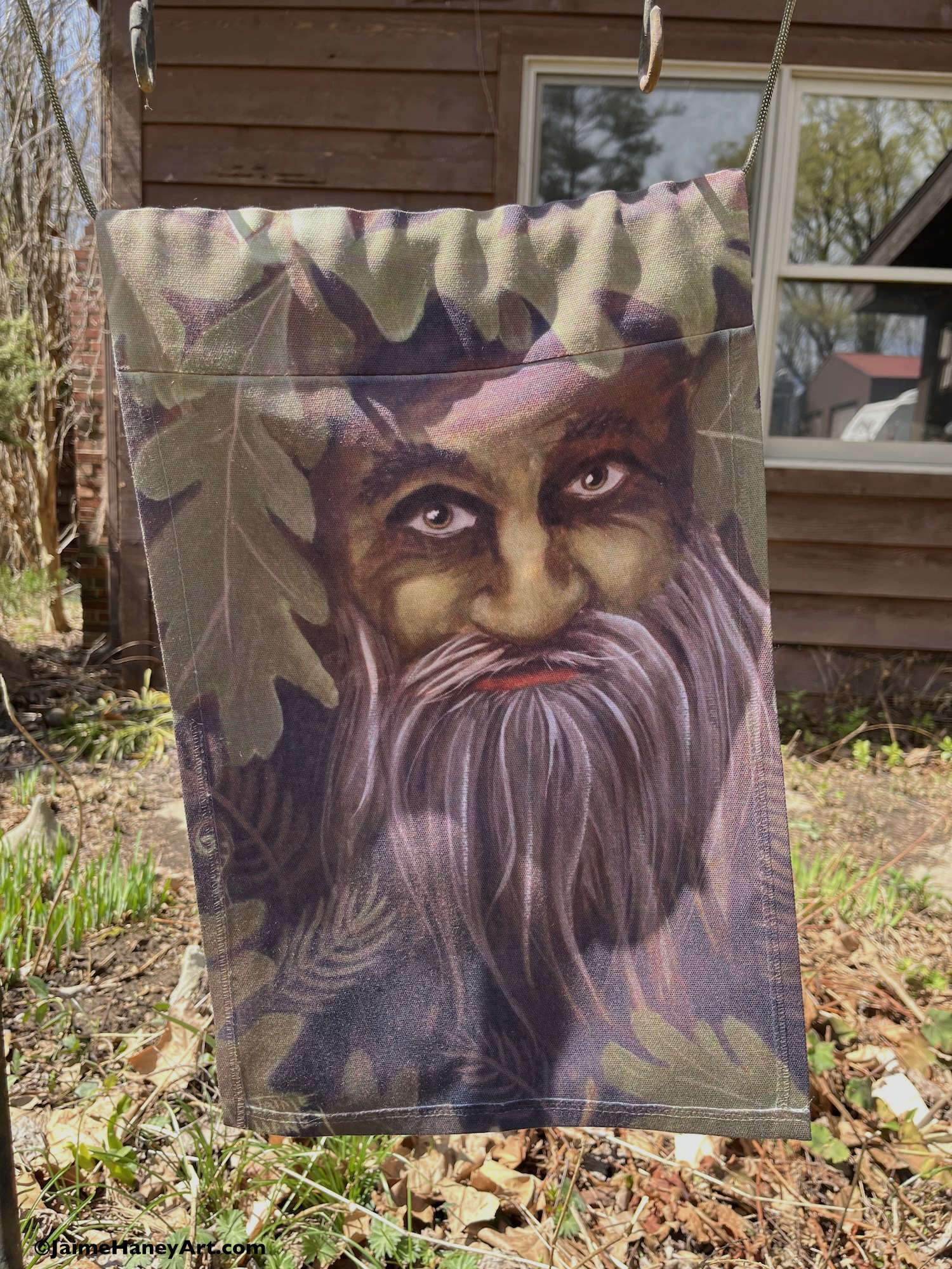 Green Man Garden Flag