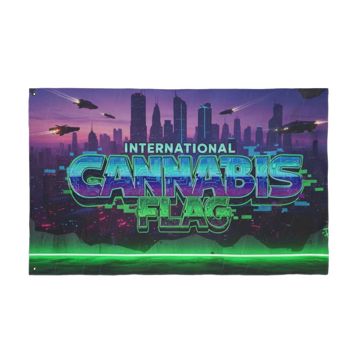 International Cannabis Flag  |. Double-Sided
