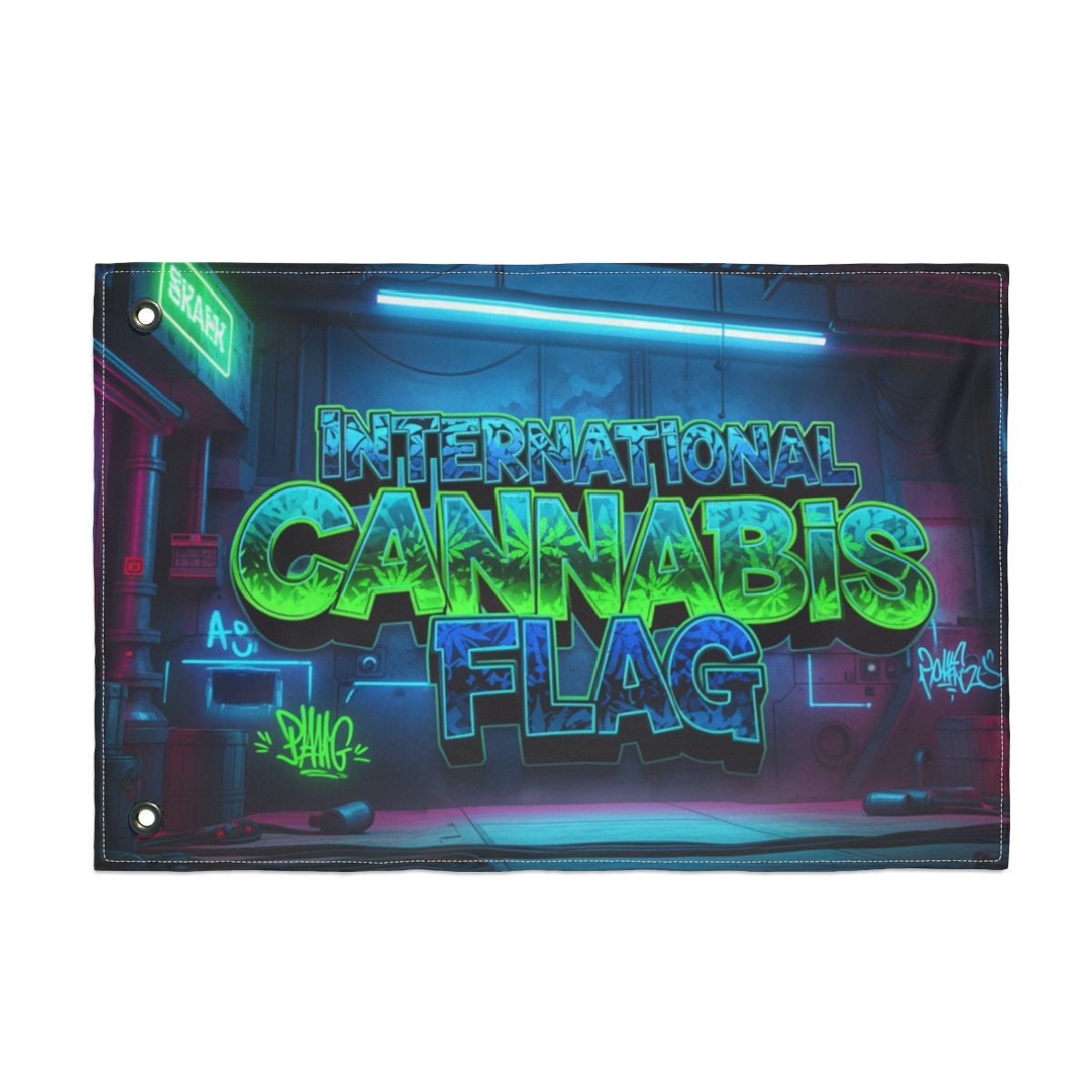 International Cannabis Flag | I Love NYC  |  Double Sided