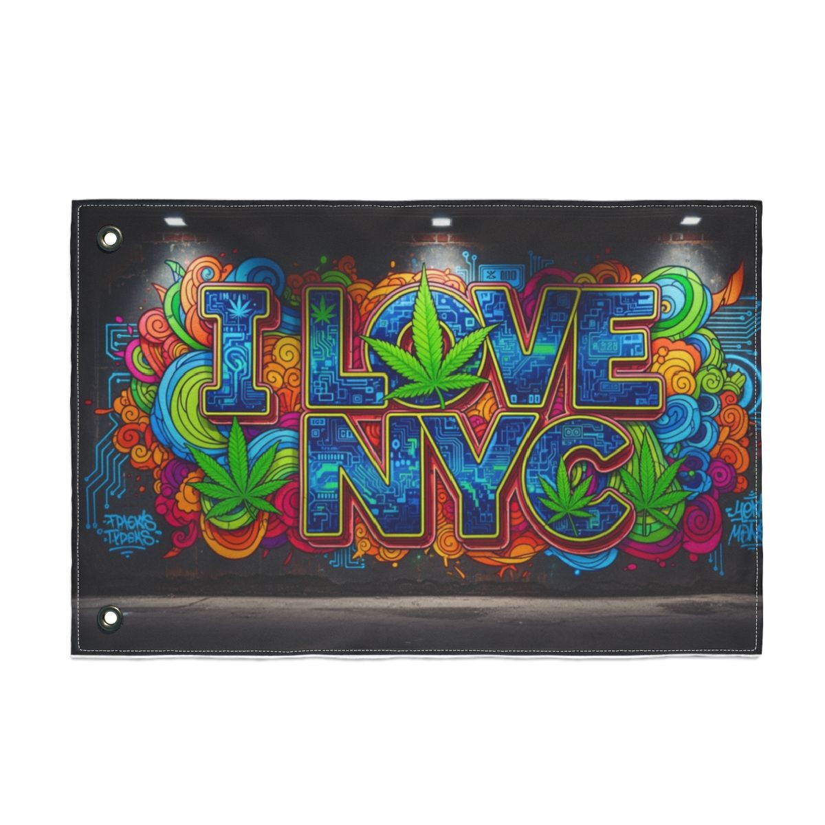 I Love NYC International Cannabis Flag |  Double-sided