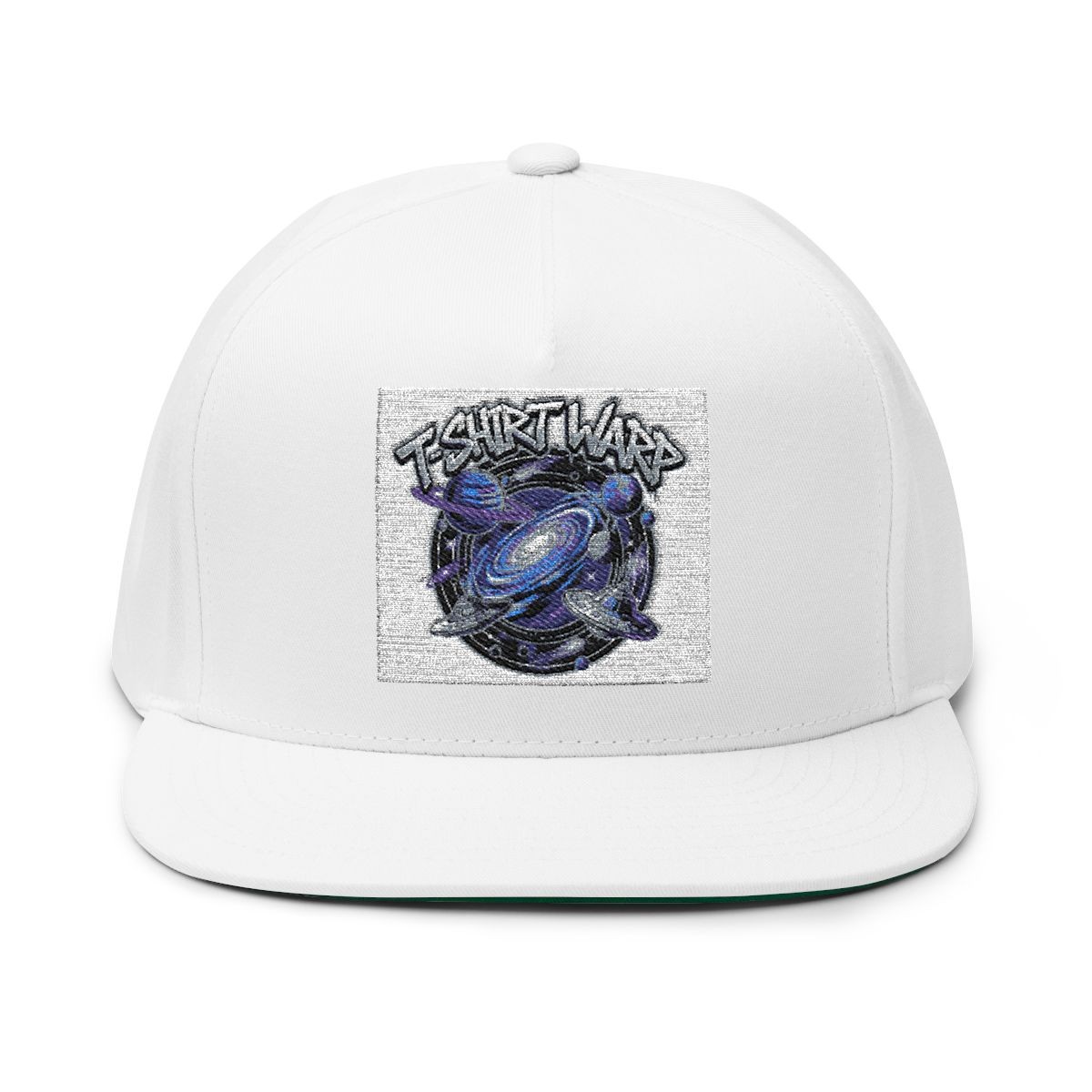 T-Shirt Warp's Stylish Embroidered Flat Bill Cap -