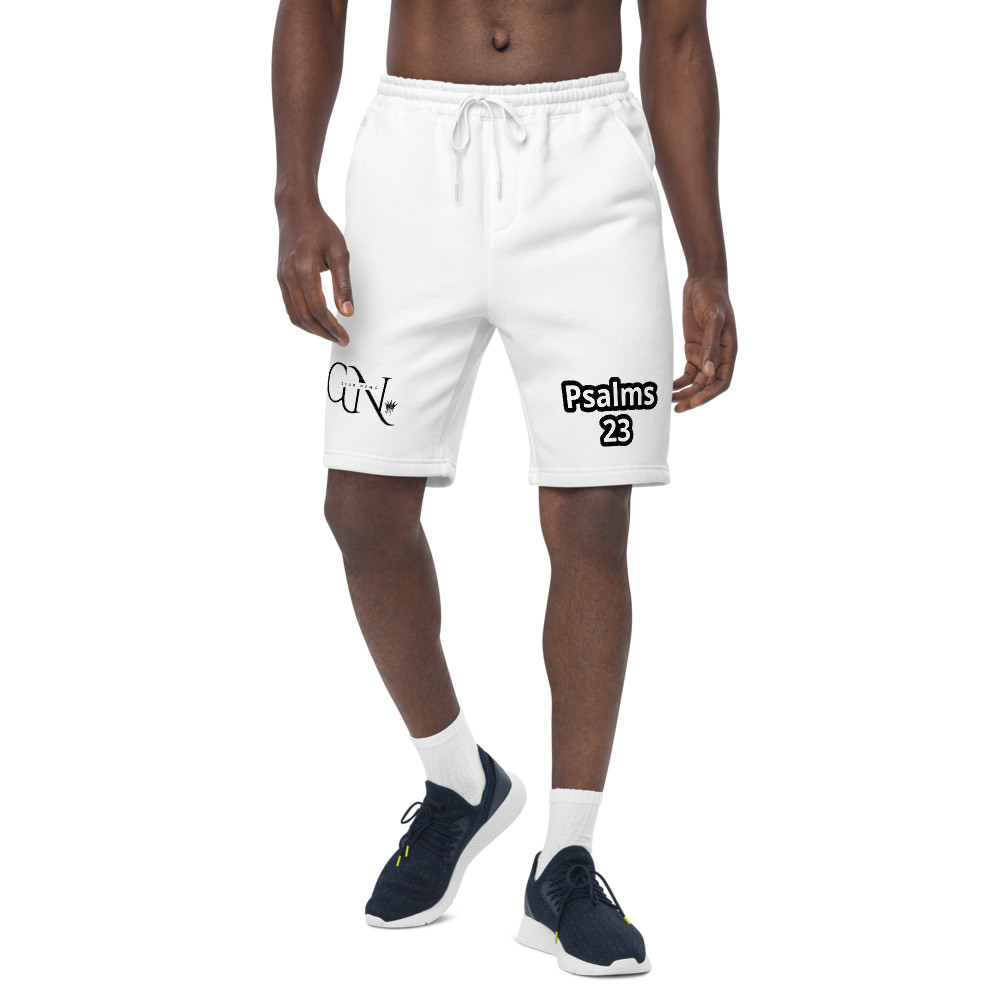 Steady Peace Psalms 23 | White Fleece Shorts | 32 Meals Donated