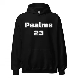 Pure Thread Psalms 23 | Black Outline Hoodie | 30 Meals Donated