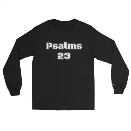 Pure Thread Psalms 23 | Black Outline Long Sleeve Tee | 19 Meals Donated