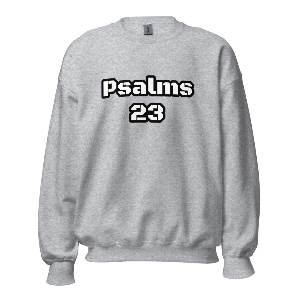 Pure Thread Psalms 23 | Black Outline Crewneck | 32 Meals Donated