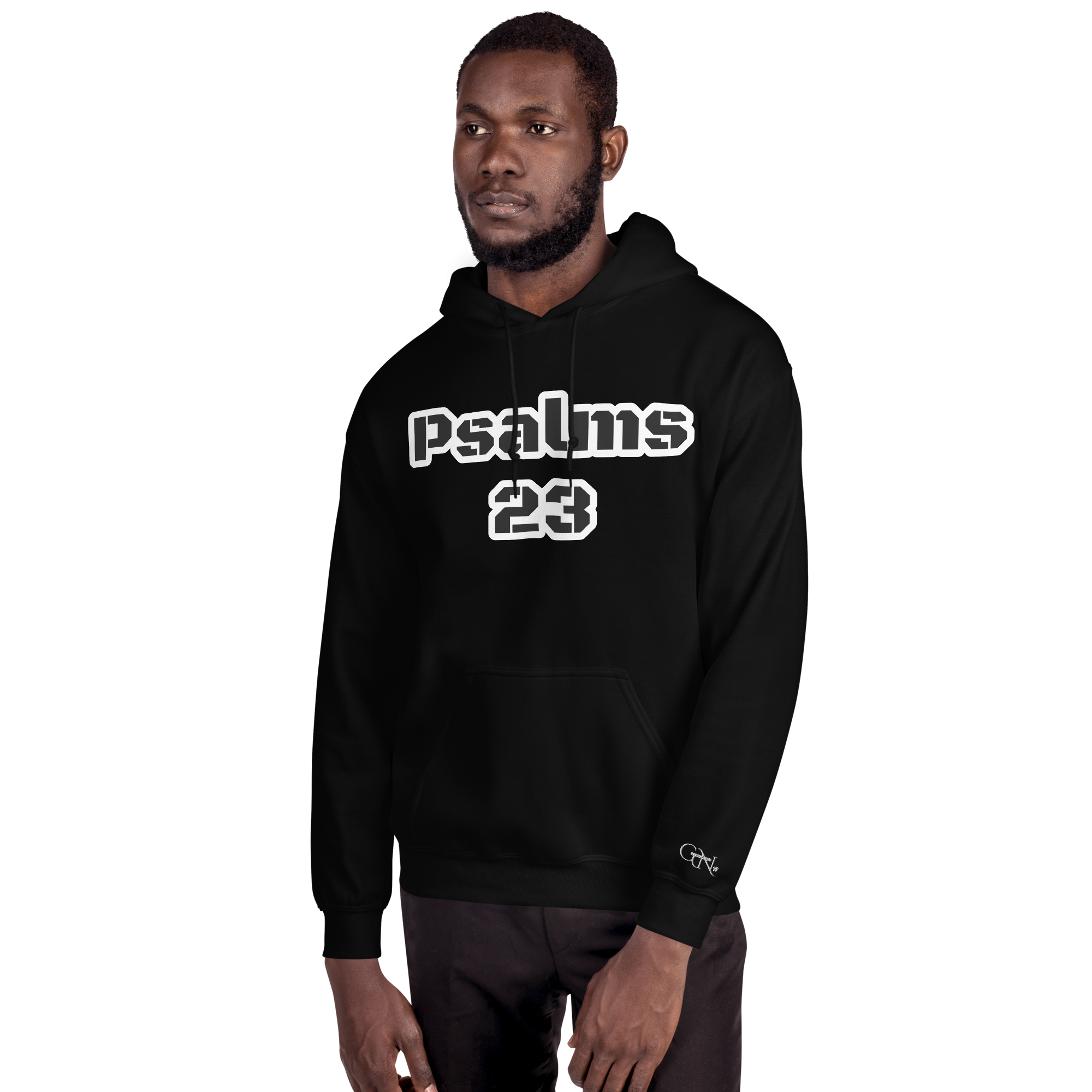 Pure Thread Psalms 23 | White Outline Hoodie | 30 Meals Donated
