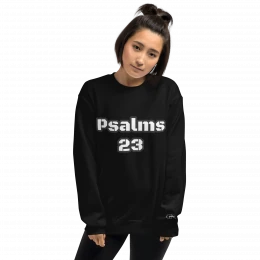 Pure Thread Psalms 23 | White Outline Crewneck | 32 Meals Donated