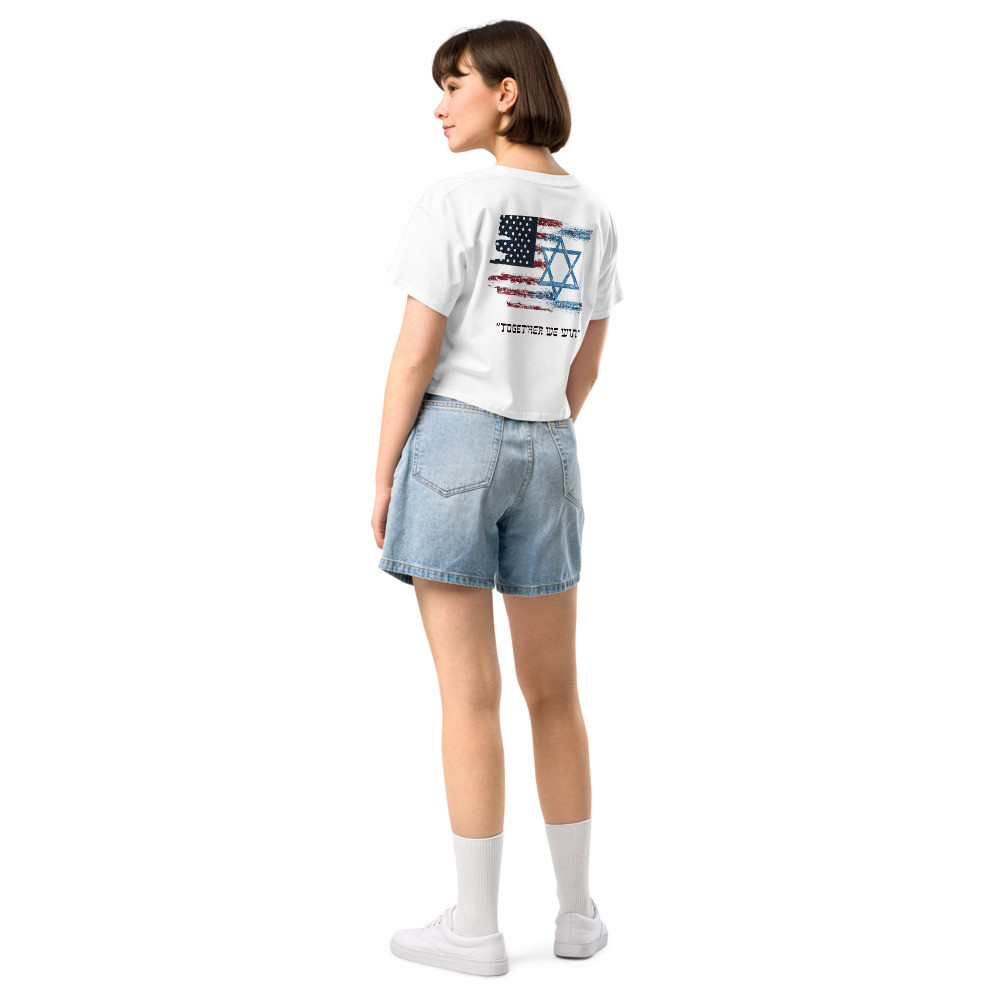 Together We Win Women's Crop Top (Flag on Back)