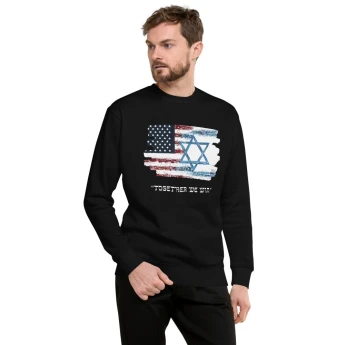 Together We Win Unisex Premium Sweatshirt (Flag on Front)