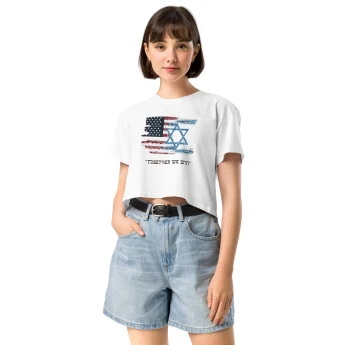 Together We Win Women's Crop Top (Flag on Front)