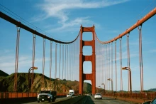 Driving on the Golden Gate Bridge