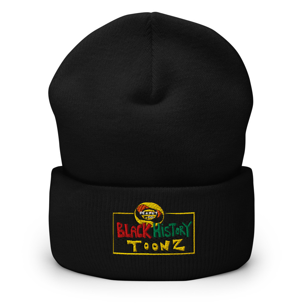 "Peanut Headz: Black History Toonz Logo" Cuffed Beanie