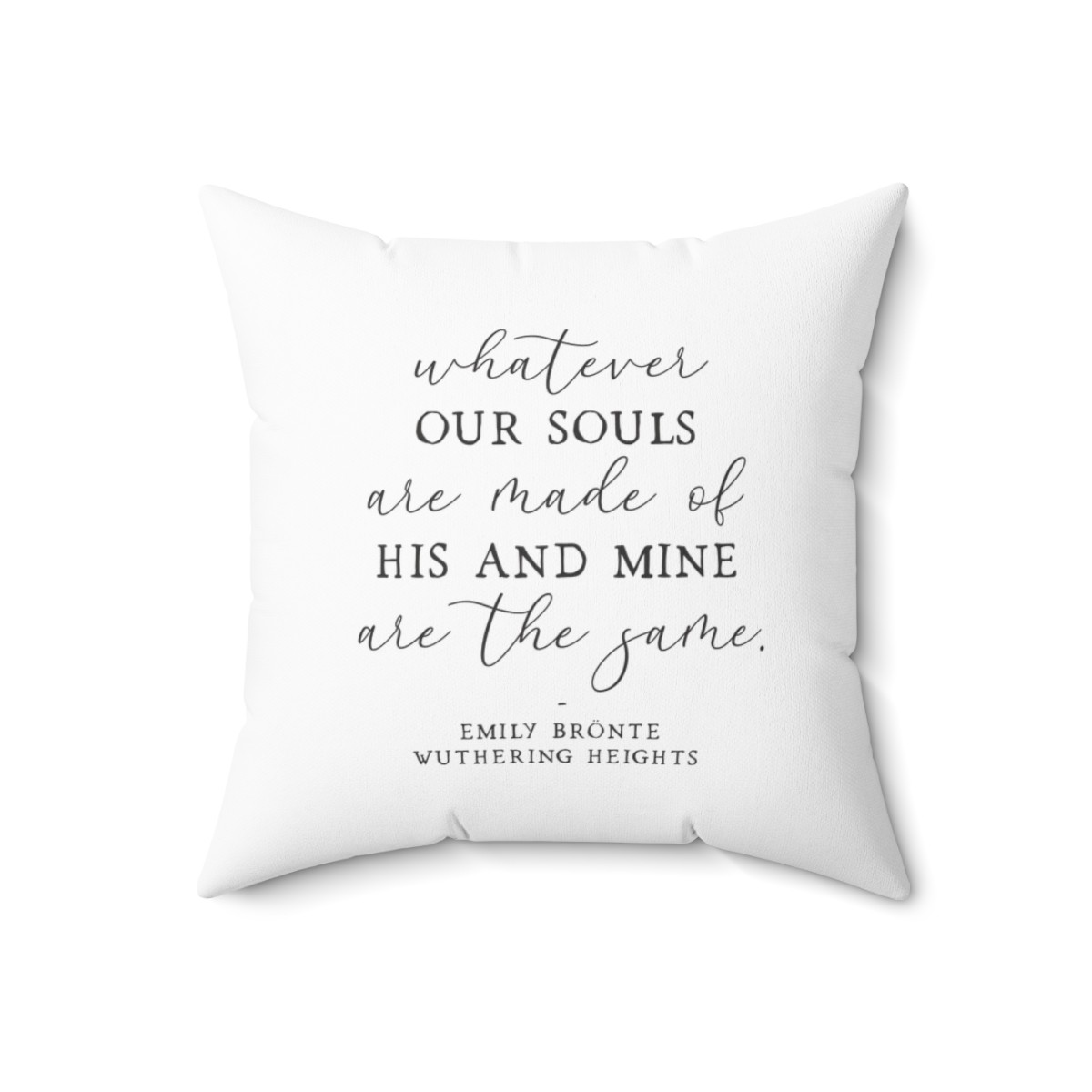 Emily Brontë Quote pillow | Spun Polyester Square Pillow