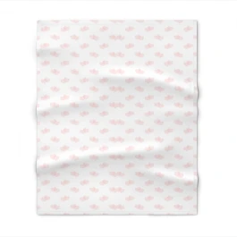 Pink Cloud Pattern Throw Blanket | Soft Pastel Nursery Decor