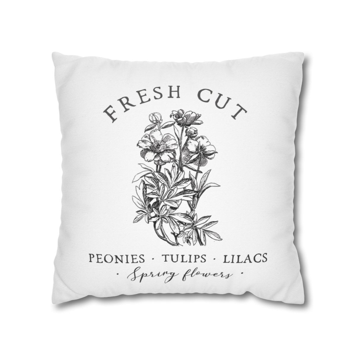 Fresh Cut Floral Pillowcase | Peonies Tulips Lilacs Spring Flowers