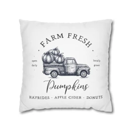 Farm Fresh Pumpkins Pillowcase | Vintage Truck Fall Decor