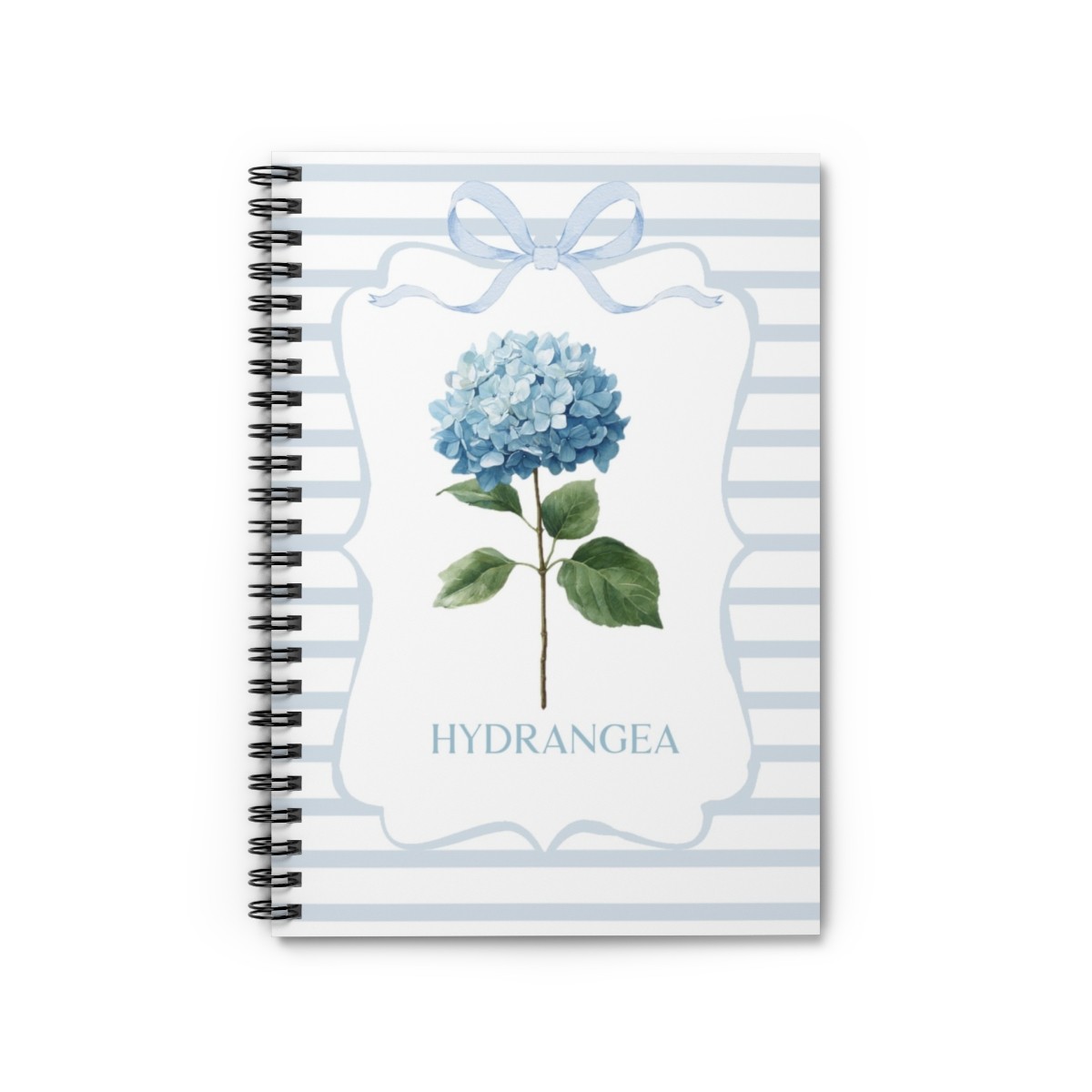 Blue Hydrangea Floral Spiral Notebook | Ruled Journal