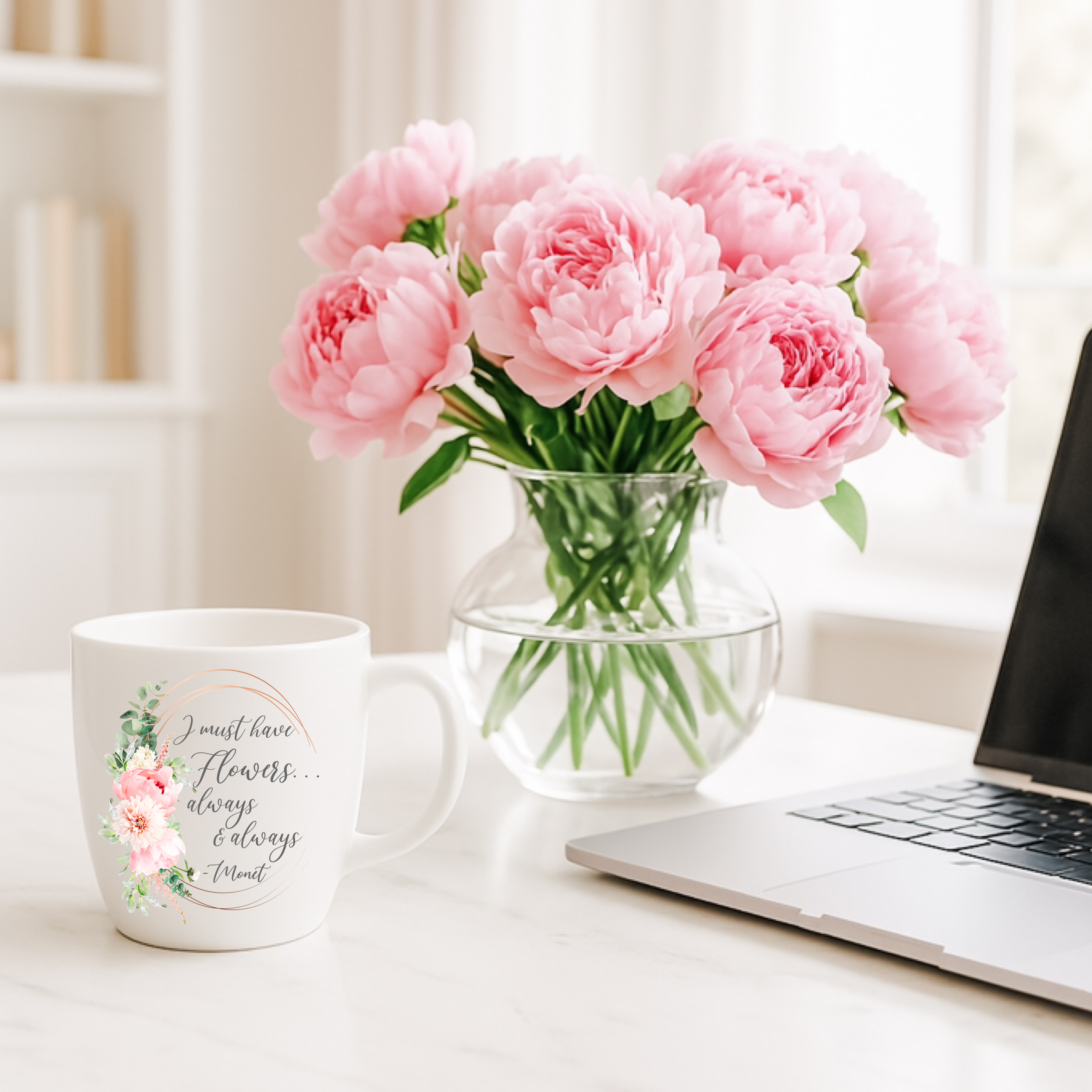 I Must Have Flowers Always & Always Floral Ceramic Mug, Perfect for Mother’s Day