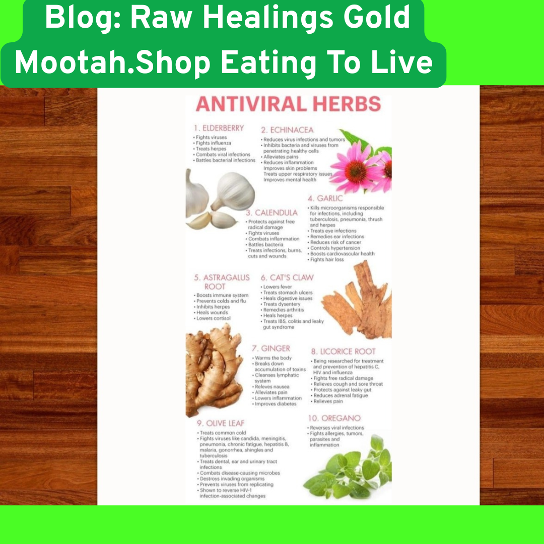 Blog: Raw Healings Gold Mootah.Shop  Eating To Live