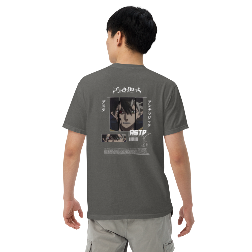 Black Clover - Asta Heavyweight T-shirt with Embroidery & DTG Print
