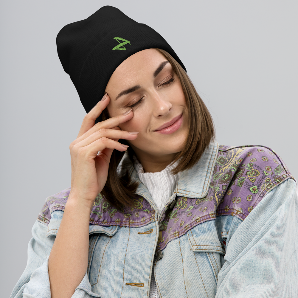 Embroidered Arcane Beanie - Ekko's Firelight Symbol