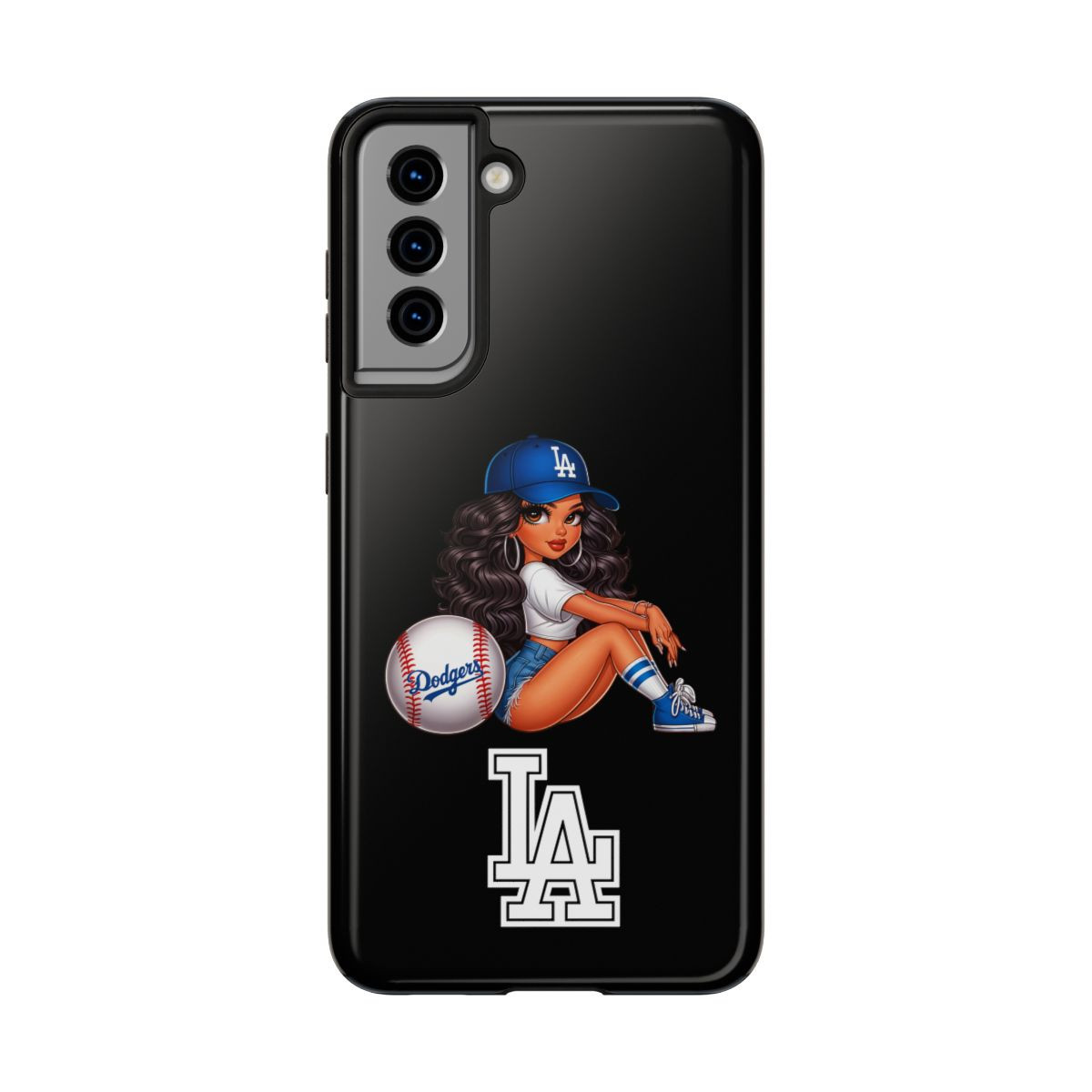 Stylish LA Doyers Tough Phone Case - Perfect for LaTina Baseball Fans Black Color