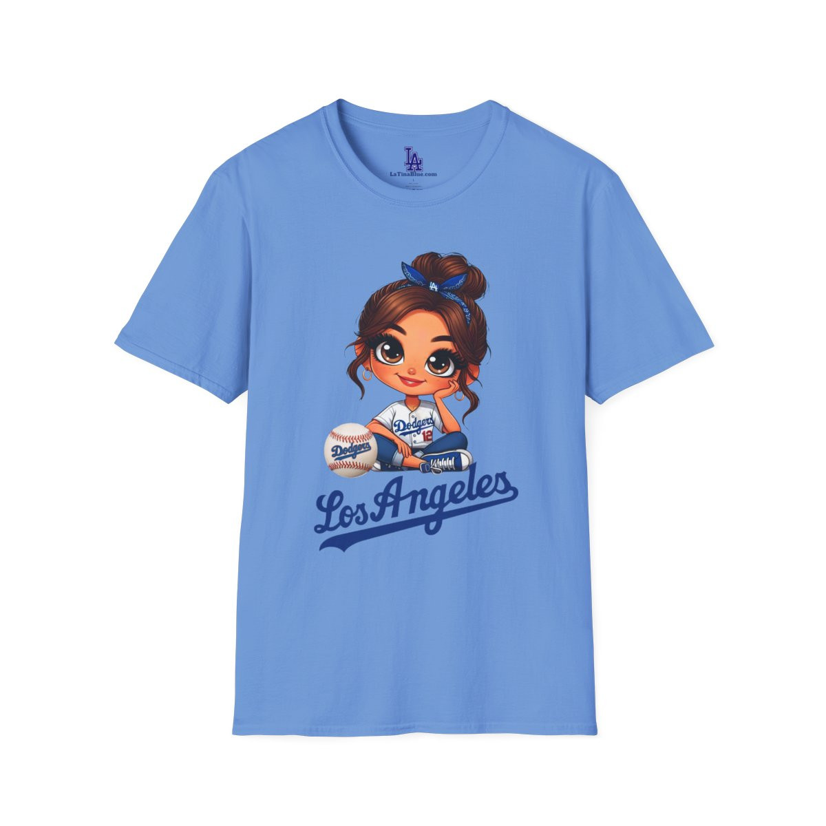 Los Angeles Doyers LaTina Blue Vintage Graphic Unisex Softstyle T-Shirt