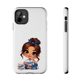 Cute LaTina Sports Phone Case with Los Angeles Baseball Girl Design