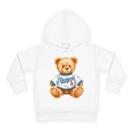Teddy Bear Dodger Hoodie | Toddler Pullover Fleece #LosAngeles
