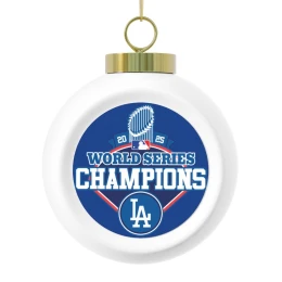 Unique Christmas Ball Ornaments, Holiday Decor, Customizable Gift, Tree Decorations, Winter Celebrations Los Doyers 2025 Champs
