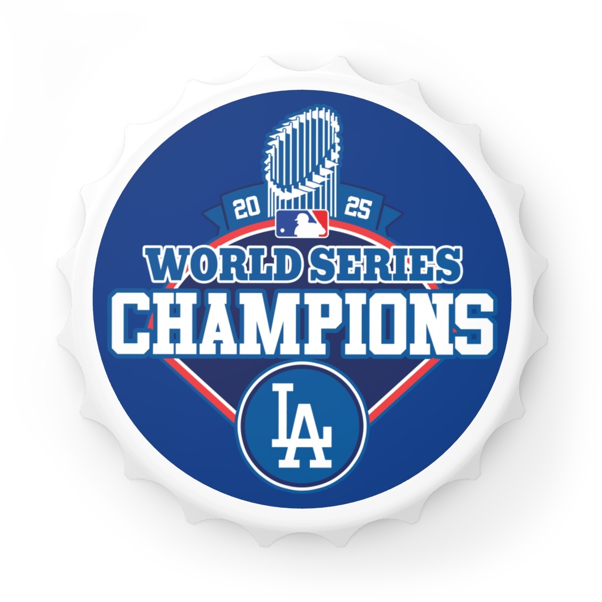 Championship Bottle Opener, Baseball Gift, World Series Memorabilia, Sports Bar Accessory, LA Doyers Collector's Item