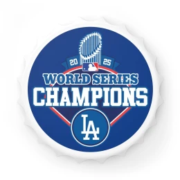 Championship Bottle Opener, Baseball Gift, World Series Memorabilia, Sports Bar Accessory, LA Doyers Collector's Item