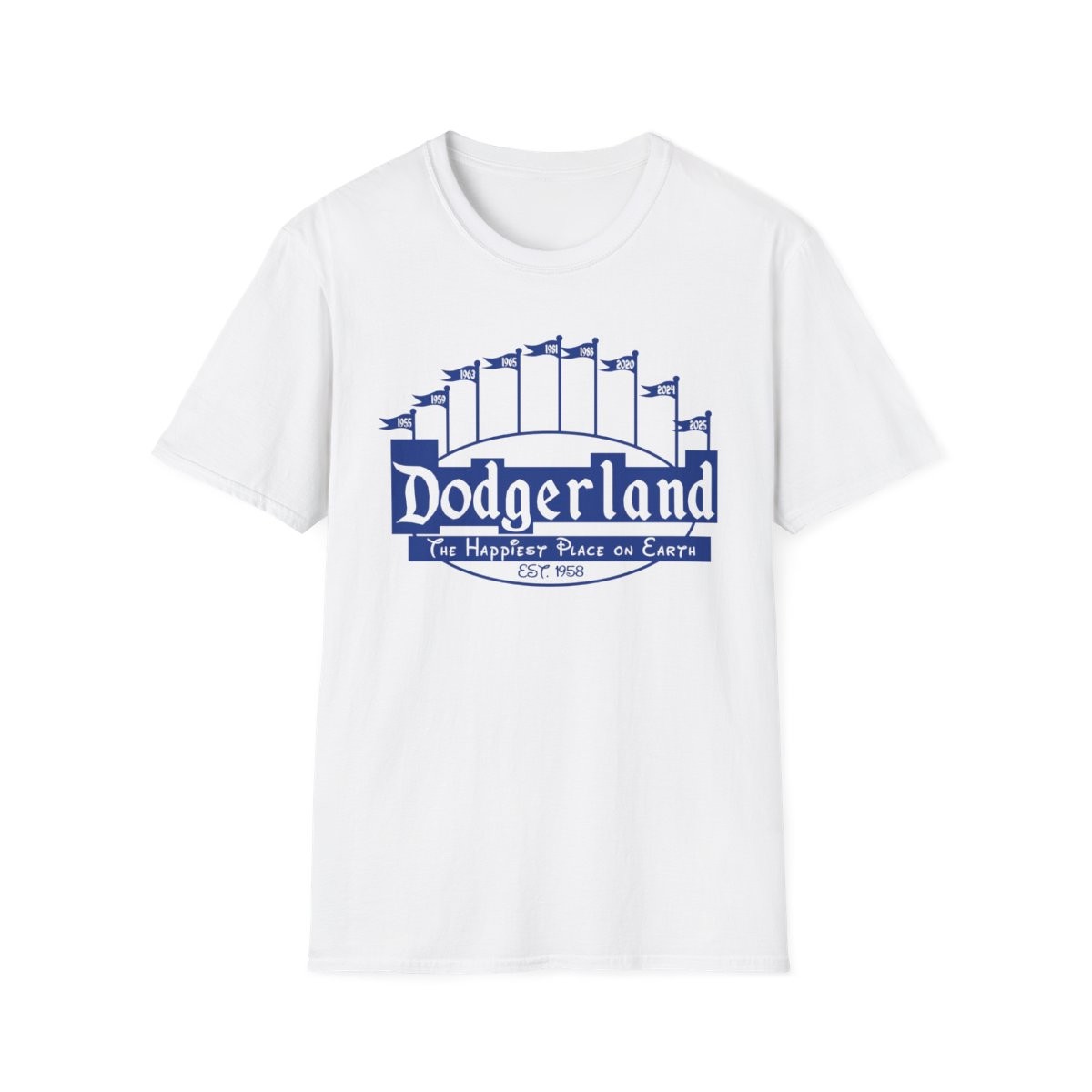 Dodgerland 2025 Champions T-Shirt - Vintage Style Graphic Tee, Perfect for Sports Fans, Casual Wear, Gift for Him/Her, Summer Outing, Fun
