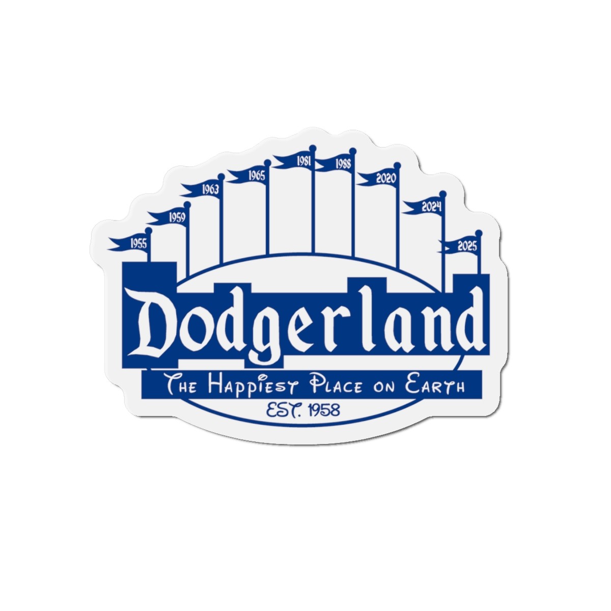 2025 Champions Dodgerland Die-Cut Magnets | The Happiest Place on Earth, Home Decor, Collectible Souvenirs, Fun Gifts, Refrigerator Stickers