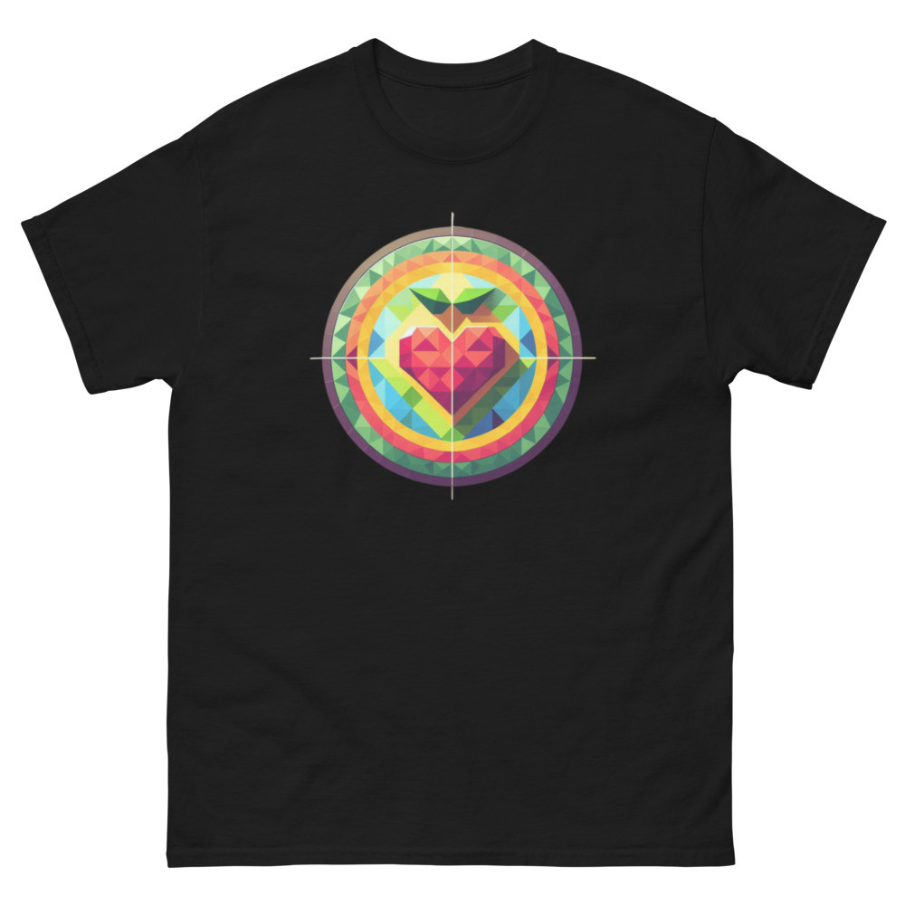 Straight to the Heart Low Polygon Graphic Design Unisex classic tee