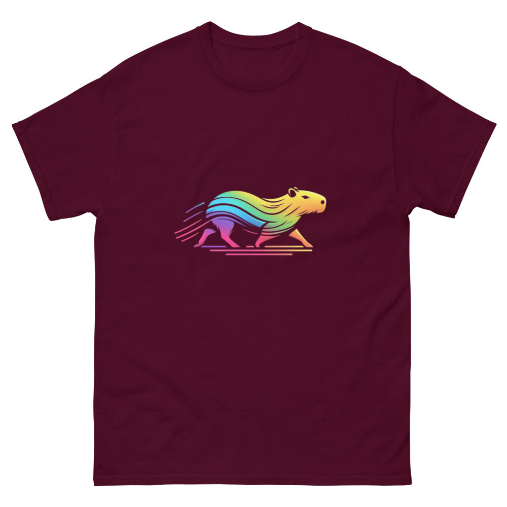 Rainbow Capybara (Animal Graphic Design) Unisex classic tee