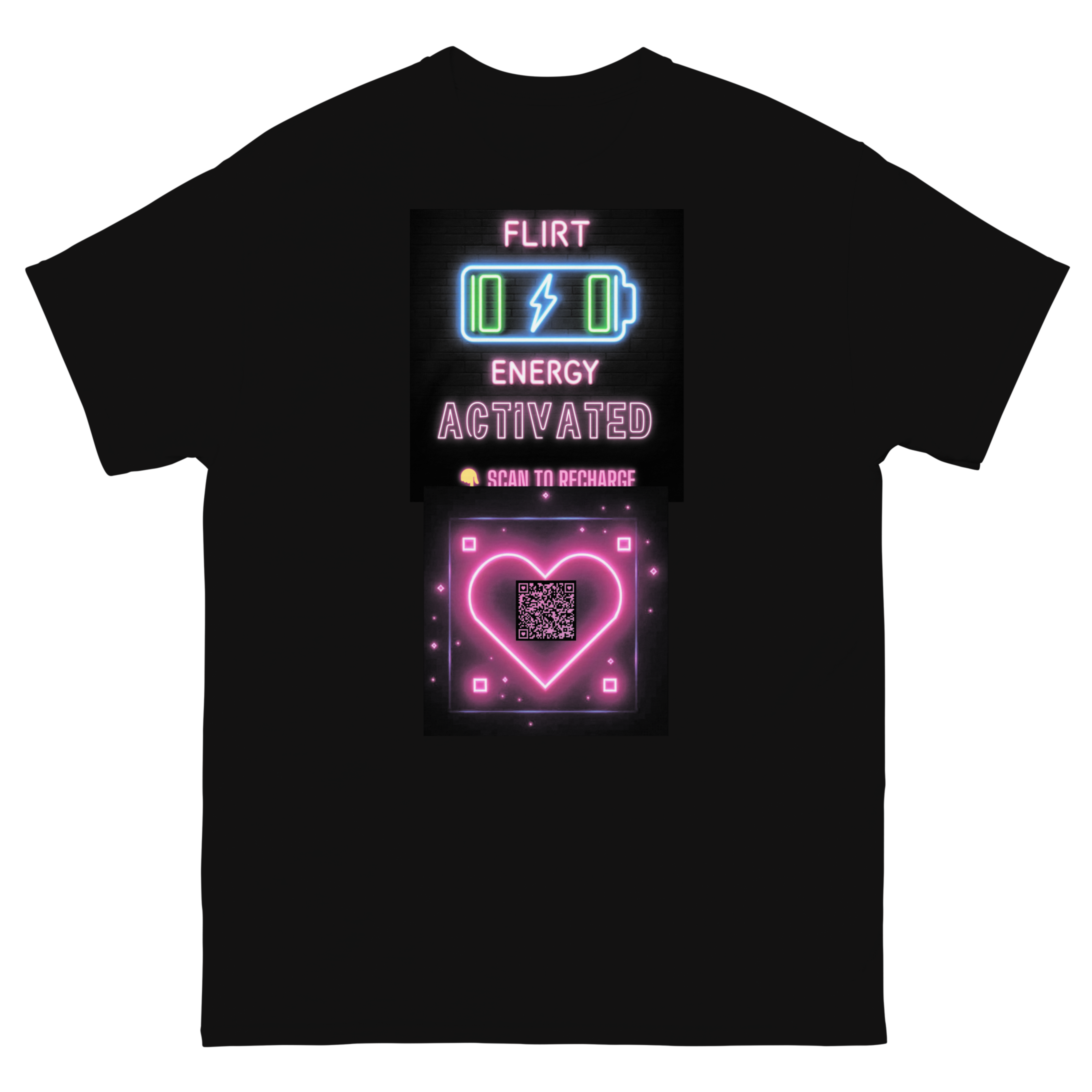 QR Innovation 2.0+ Range. Flirt Energy Unisex classic tee