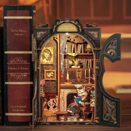 Cutebee Count Cat's Study Book Nook Kit